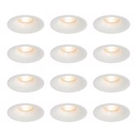 12 db-os beépíthető spotlámpa szett fehér GU10 50 mm - Gijs
