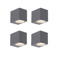 4 db modern fali lámpa készlet antracit IP44 - Baleno I