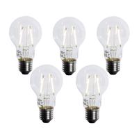 5 darabos E27 LED izzókészlet A60 Lux Érzékelő 2,5W 250 lm 3000K