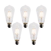 5 darabos E27 LED lámpa készlet A60 Lux Érzékelő 4W 400 lm 2200K
