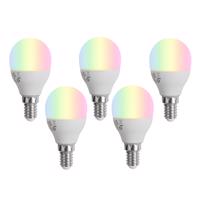 5 db E14 Dimmelhető LED Izzó G45 Opál 4.9W 470lm 2700-6500K