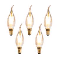 5 db E14-es dimmelhető LED filament gyertyalámpa szett 240V 3W 250lm