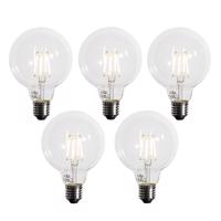 5 db E27 3-lépcsős dimmelhető LED izzó G95 4W 450lm 3000K