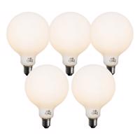 5 db E27 3-lépcsős dimmelhető LED izzó opál üveg G125 4W 450lm 3000K