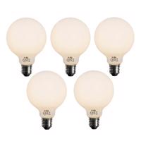 5 db E27 3-lépcsős dimmelhető LED izzó opál üveg G95 4W 450lm 2700K