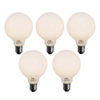 5 db E27 3-lépcsős dimmelhető LED izzó opál üveg G95 4W 450lm 3000K