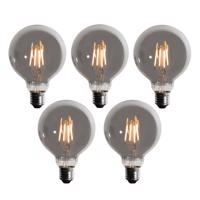 5 db E27 Dimmelhető LED izzó füstös G95 5W 450lm 1900K