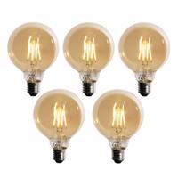 5 db E27 Dimmelhető LED izzó G95 5W 450lm 2700K
