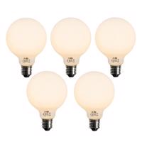 5 db E27 Dimmelhető LED izzó Opál G95 5W 450lm 2200K