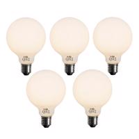 5 db E27 Dimmelhető LED izzó Opál G95 5W 450lm 2700K
