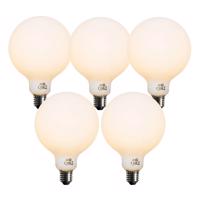 5 db E27 Dimmelhető LED izzó opál üveg G125 5W 450lm 2200K