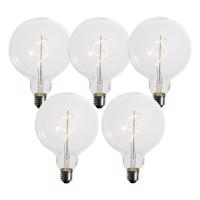 5 db E27 Dimmelhető LED Spirál Filament G125 4W 270lm 2700K