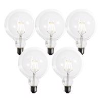 5 db E27 Dimmelhető LED Spirál Filament G125 5W 450lm 2200K