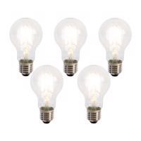5 db E27 LED Filament izzó szett A60 szürkületi érzékelővel 4W 470lm 2700K