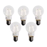 5 db E27 LED izzó A60 Lux szenzorral 2.5W 250lm 2200K