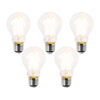 5 db E27 LED izzó szett A60 átlátszó 3,8W 806lm 2700K
