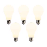 5 db E27 LED izzó szett A67 Opál 8W 900lm 2700K