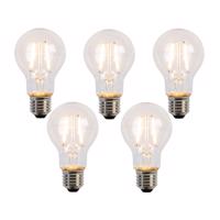 5 db E27 LED izzószál izzó A60 2W 210lm 2200K szett