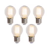 5 db E27 szabályozható LED izzó gömblámpa 5W 470lm 2700K