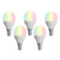 5 db Okos E14 LED izzó G45 Opál RGBW 4,9W 470lm 2700-6500K