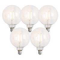5 db Okos E27 Dimmelhető LED Izzó G125 Átlátszó 7W 806lm 2700-6500K