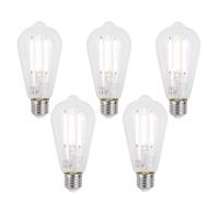 5 db Okos E27 Dimmelhető LED Izzók ST64 Átlátszó 7W 806lm 2700-6500K
