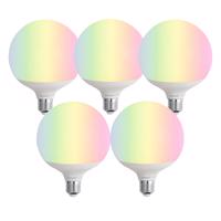 5 db Okos E27 LED izzó G120 Matt RGBW 9W 806 lm 2700-6500K