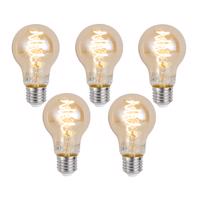 5 db Okos E27 szabályozható LED izzó A60 borostyán 4,9W 320lm 2500K