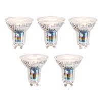 5 db Okos GU10 50 mm-es dimmelhető LED izzók, opál, 7 W, 630 lm, 2700 K