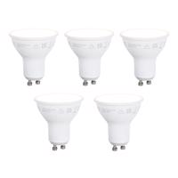 5 db Okos GU10 50 mm-es dimmelhető LED izzók opál üveggel 7 W 630 lm 2700 K
