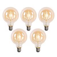 5 db-os készlet okos E27 LED izzó G95 arany 4,9W 470lm 1800-4000K