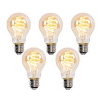 5 db-os szett intelligens E27 LED izzó A60 arany 4W 270lm 1800-3000K