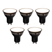 5 db Smart GU10 szabályozható LED lámpa fekete 7W 600 lm 3000K