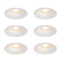 6 db fehér GU10 beépíthető spotlámpa szett 50 mm - Gijs