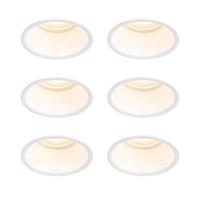 6 db fehér GU10 beépíthető spotlámpa szett 50 mm IP44 - Dept