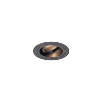 6 db Modern beépíthető spotlámpa, antracit szürke, GU10, 50 mm, kerek, dönthető - Chuck