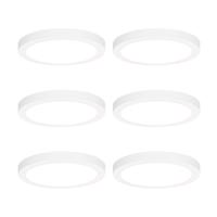6 db Süllyesztett vagy felületre szerelt spot fehér 22 cm LED-del 3 fokozatú fényerő-melegítés - Transz