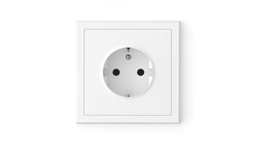 Adria fehér Schuko dugalj kerettel, csavaros bekötéssel, 16A, 250V