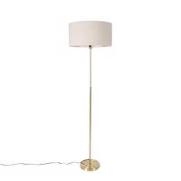 Állítható aranyszínű állólámpa világosszürke árnyalattal 50 cm - Parte