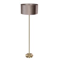 Állólámpa sárgaréz lábbal és taupe bársony lámpabúrával 50 cm - Simplo