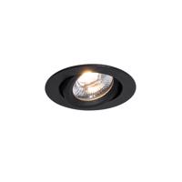 Beépíthető spotlámpa fekete, dönthető, 8,2 cm, beépített dimmelhető LED, IP54 védettség, ultraf vékony - Pupil