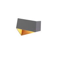 Design fali lámpa szürke réz belsővel - Fold