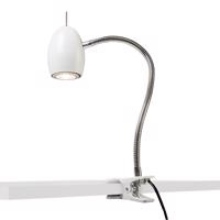 Design fehér, felcsíptethető spotlámpa flexibilis karral GU10 50mm - Egg