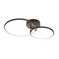 Design mennyezeti lámpa fekete, beépített LED-del, 3 fokozatú fényerőszabályozóval, 2 fényponttal - Joaniqa