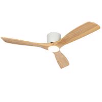 Fehér mennyezeti ventilátor fával, beleértve az LED-et távirányítóval - Jerri