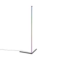 Fekete állólámpa LED-del RGB-vel és távirányítóval - Carla