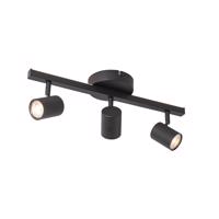 Fekete GU10 mennyezeti spotlámpa 50 mm 3-lámpás háttérvilágítással - Back Up