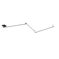 Fekete mennyezeti lámpa 285,8 cm LED-del 3 fokozatban szabályozható - annuschka
