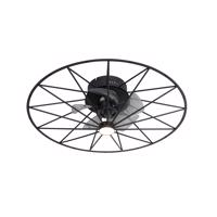 Fekete ventilátor LED-del távirányítóval - Yaran
