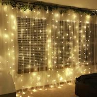 Fényfüggöny 200 db melegfehér LED 210x210 cm - toldható